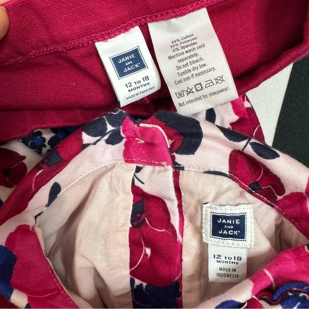 Janie & Jack Floral Top and Red Leggings Set - Picture 6 of 6